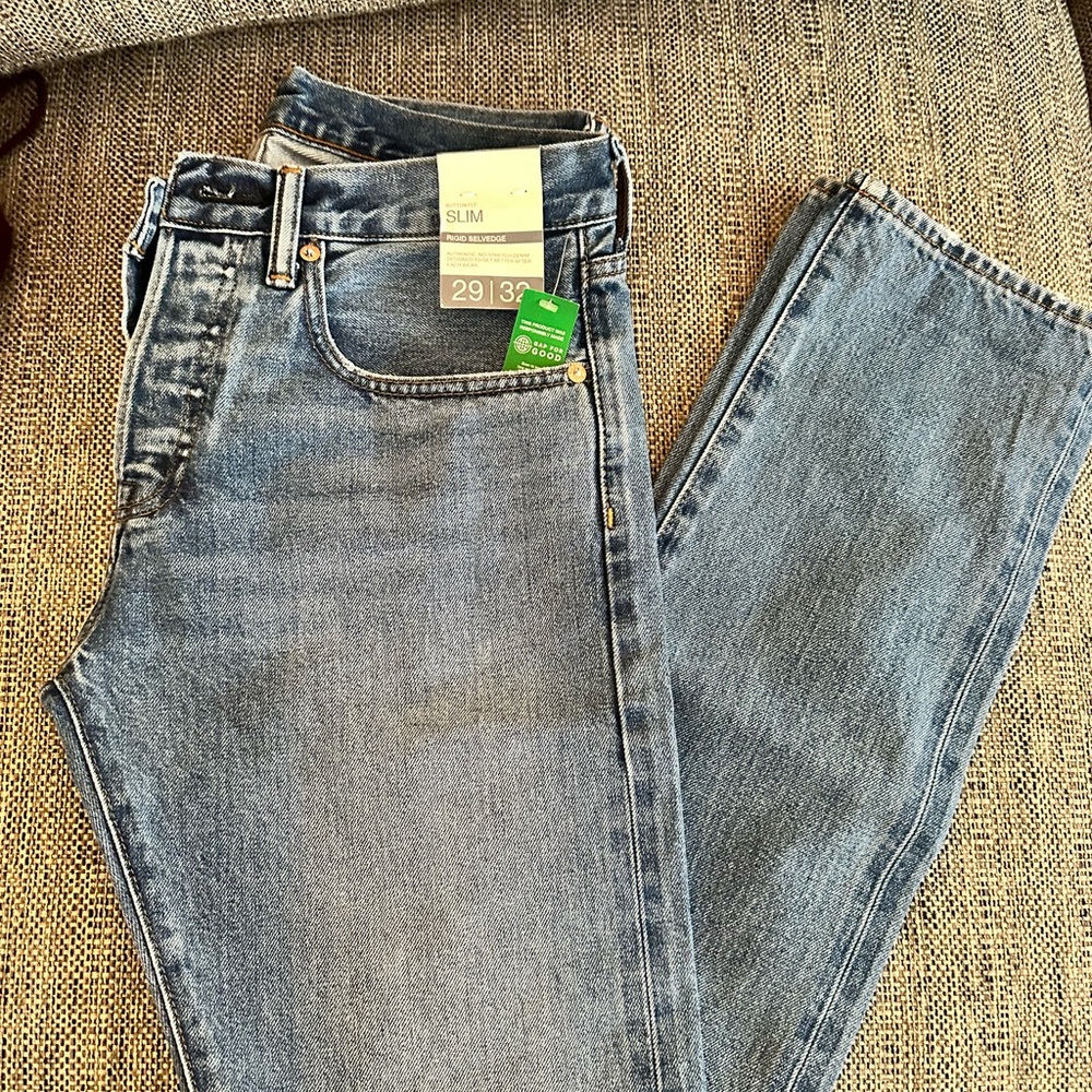 GAP Men's Slim Rigid Selvedge jeans